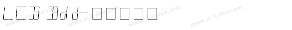 LCD Bold字体转换